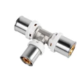 Тройник для металлопластиковых труб K-flex SOLID Ду20x16x16 Ру10 редукционный, корпус - латунь, уплотнение - EPDM, присоединение - пресс