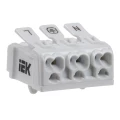 Клемма соединительная IEK КСПн3-L+N+PE 0.5-2.5 мм2, количество полюсов - 3, материал изоляции - термопласт, пружинная, упаковка - 150шт. UKZ-B06-3P-F1-E0-10