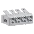 Клемма соединительная IEK КСПн4-2L+N+PE 0.5-2.5 мм2, количество полюсов - 4, материал изоляции - термопласт, пружинная, упаковка - 1шт. UKZ-B06-4P-F1-E0-10