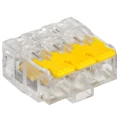 Клемма строительно-монтажная IEK СМК 221-413 450В, 32А, зажимов - 3шт., количество - 1шт., цвет - прозрачный, желтый UKZ60-413