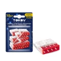 Клемма строительно-монтажная TOKOV ELECTRIC СМК 2273 450 В, 24 А, зажимов - 4 шт., количество - 10 шт., цвет - красный Клемма строительно-монтажная TOKOV ELECTRIC СМК 2273 450 В, 24 А, зажимов - 4 шт., количество - 10 шт., цвет - красный
