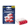 Клемма строительно-монтажная TOKOV ELECTRIC СМК 2273 450 В, 24 А, зажимов - 4 шт., количество - 5 шт., цвет - красный Клемма строительно-монтажная TOKOV ELECTRIC СМК 2273 450 В, 24 А, зажимов - 4 шт., количество - 5 шт., цвет - красный