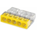 Клемма строительно-монтажная TOKOV ELECTRIC СМК 2273 450 В, 24 А, зажимов - 5 шт., количество - 1 шт., цвет - желтый Клемма строительно-монтажная TOKOV ELECTRIC СМК 2273 450 В, 24 А, зажимов - 5 шт., количество - 1 шт., цвет - желтый