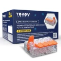 Клемма строительно-монтажная TOKOV ELECTRIC СМК компактная 221 450 В, 32 А, зажимов - 5 шт., количество - 1 шт., цвет - прозрачный Клемма строительно-монтажная TOKOV ELECTRIC СМК компактная 221 450 В, 32 А, зажимов - 5 шт., количество - 1 шт., цвет - прозрачный