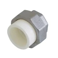 Муфта PP-R Kalde Дн20х1/2″ Ру25 полипропиленовая, разъемная, внутренняя резьба/пайка, серия ECO, белая