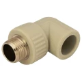 Угольник PP-R Kalde Дн20х1/2″ Ру25 полипропиленовый, комбинированный, наружная резьба/сварка, серый