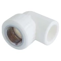 Угольник PP-R Kalde Дн20х1/2″ Ру25 полипропиленовый, комбинированный внутренняя резьба/сварка, белый