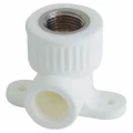 Угольник PP-R Kalde Дн25х1/2″ Ру25 полипропиленовый, с креплением внутренняя резьба/сварка, белый