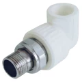 Соединитель PP-R Kalde Дн20х1/2″ Ру25 полипропиленовый, комбинированный под приварку/американка, белый