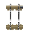 Группа коллекторная KAN-therm 51А 1″ Ду25 Ру6 ВР на 3 отвода 3/4″ НР с регулирующими вентилями на обратке, латунь