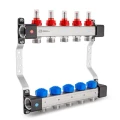 Коллекторная группа KAN-therm InoxFlow UFS 1″x3/4″x2 Ду25х20 Ру6 с вентилями для электроприводов и расходомерами
