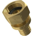 Соединитель KAN-therm UltraLine 1010 с плоским уплотнителем Ду14 Ру10, внутренняя резьба 3/4″, латунный