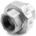 Соединитель (американка) Китай 1.5″ Ду40 прямой, корпус - ковкий чугун, оцинкованный, внутренняя/внутренняя резьба, уплотнительная прокладка