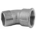 Угольник Китай 1/2″ Ду15 45° корпус - ковкий чугун, оцинкованный, внутренняя/наружная резьба