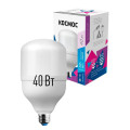 Лампа светодиодная КОСМОС HW матовая, мощность - 40 Вт, цоколь - E27, световой поток - 3650 лм, цветовая температура - 6500 K, форма - цилиндрическая