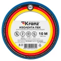 Изолента самозатухающая KRANZ ширина - 15 мм, длина - 10 м, толщина - 0.13 мм, материал - поливинилхлорид, цвет - синий Изолента самозатухающая KRANZ ширина - 15 мм, длина - 10 м, толщина - 0.13 мм, материал - поливинилхлорид, цвет - синий