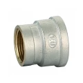 Муфта переходная Euros ST3012 3/4″x1/2″ Ду20х15 внутренняя резьба, латунь никелированная