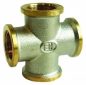 Крестовина Euros ST3033 3/4″ Ду20 Ру40  внутренняя резьба, латунь никелированная