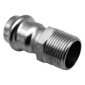 Соединитель Kromwell KW.SP901 Дн15х1/2″ Ру16 с наружной резьбой, корпус - нержавеющая сталь AISI304, присоединение - пресс/наружная резьба