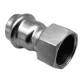 Соединитель Kromwell KW.SP902 Дн42х1 1/2″ Ру16 с внутренней резьбой, корпус - нержавеющая сталь AISI304, присоединение - пресс/внутренняя резьба