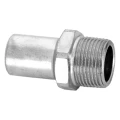 Вставка Kromwell KW.SP993 Дн15х1/2″ Ру16 с наружной резьбой, корпус - нержавеющая сталь AISI304, присоединение - пресс/наружная резьба