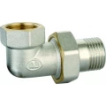 Сгон латунный Kromwell Ду15x1/2″ Ру25 угловой с накидной гайкой внутренняя/наружная резьба