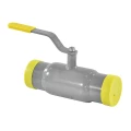Кран шаровой LD КШ.Ц.П.200/150.025.Н/П.02 Ду200 Ру25 стандартнопроходной, двухходовой, углеродистая сталь 20, уплотнение - PTFE, под приварку, ручка-рычаг