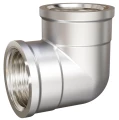 Уголок латунный LD Pride 1/2″ Дн15 ВР-ВР 90°, корпус - латунь никелированная