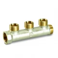 Коллектор LUXOR CP 423 G3/4″ х G1/2″ Ду20 Ру10 распределительный, корпус - никелированная латунь, 5 отводов