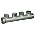 Коллектор LUXOR CP 424 G1″ х G1/2″ Ду25 Ру10 распределительный, корпус - никелированная латунь, 4 выхода