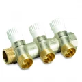 Коллектор LUXOR CP 453 G3/4″ - G3/4″ Ду20 Ру10 EK распределительный, корпус - латунь, 3 отвода