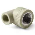 Угольник полипропиленовый PPRC-VR комбинированный MeerPlast Дн25x1/2″ Ру25 внутренняя.резьба, серый