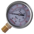 Манометр МЕГЕОН 98120М для электрического опрессовочного насоса, предельное давление – 2.5MПa, радиальное присоединение, резьба М14х1.5