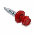 Саморез Китай 4.8х70 RAL3003 (1500шт) кровельный (по дереву), головка - шестигранная, диаметр - 4.8мм, длина - 70мм, материал - углеродистая сталь, наконечник - сверло, покрытие - порошковая окраска, цвет - рубиново-красный, упаковка - 1500шт