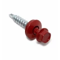 Саморез Китай 4.8х50 RAL3009 (2300шт) кровельный (по дереву), головка - шестигранная, диаметр - 4.8мм, длина - 50мм, материал - углеродистая сталь, наконечник - сверло, покрытие - порошковая окраска, цвет - красная окись, упаковка - 2300шт
