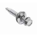 Саморез Китай 4.8х70 RAL7004 (1500шт) кровельный (по дереву), головка - шестигранная, диаметр - 4.8мм, длина - 70мм, материал - углеродистая сталь, наконечник - сверло, покрытие - порошковая окраска, цвет - сигнальный серый, упаковка - 1500шт