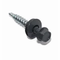 Саморез Китай 4.8х70 RAL7024 (1500шт) кровельный (по дереву), головка - шестигранная, диаметр - 4.8мм, длина - 70мм, материал - углеродистая сталь, наконечник - сверло, покрытие - порошковая окраска, цвет - графитовый серый, упаковка - 1500шт