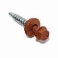 Саморез Китай 4.8х51 RAL8004 (2500шт) кровельный (по дереву), головка - шестигранная, диаметр - 4.8мм, длина - 51мм, материал - углеродистая сталь, наконечник - сверло, покрытие - порошковая окраска, цвет - медно-коричневый, упаковка - 2500шт