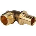 Угольник-переходник STOUT SFA-0005 Дн32x1″ 90° аксиальный для трубы PEX Угольник-переходник STOUT SFA-0005 Дн32x1″ 90° аксиальный для трубы PEX