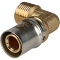 Уголок соединительный STOUT SFP-0011 Ду20х1/2″ пресс, латунный, для металлопластиковых труб