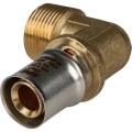 Уголок соединительный STOUT SFP-0011 Ду20х3/4″ пресс, латунный, для металлопластиковых труб