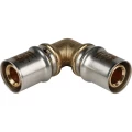 Уголок соединительный STOUT SFP-0009 Ду20 90° пресс, латунный, для металлопластиковых труб