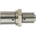 Муфта для металлопластиковых труб Prandelli Multyrama PF11 Ду20x16 Ру10, латунная, присоединение пресс