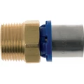 Муфта для металлопластиковых труб Prandelli Multyrama PFM1 Ду16x1/2″ Ру10, латунная, присоединение пресс / наружная резьба