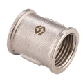 Муфта соединительная MVI 1/2″ Ду15 Ру40 латунная, никелированная, внутренняя резьба
