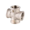 Крестовина MVI BF.5 1/2″ Ду15 Ру40 корпус – никелированная латунь, внутренняя резьба