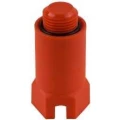 Заглушка MVI TS 1/2″ Дн15 Ру16 длинная, корпус - полипропилен PP-R, присоединение - наружная резьба, цвет -  красный