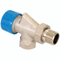 Клапан термостатический MVI TR.714 1/2″ Ду15 Ру16 угловой осевой, с преднастройкой, корпус - латунь