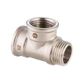 Тройник переходный MVI BF.516 1/2″х1/2″х1/2″ Ду15х15х15 Ру40 ВР/ВР/НР, латунный, никелированный