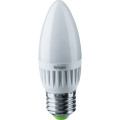 Лампа светодиодная NAVIGATOR NLL-C37 матовая, мощность - 7 Вт, цоколь - E27, световой поток - 560 лм, цветовая температура - 4000 K, форма - свеча